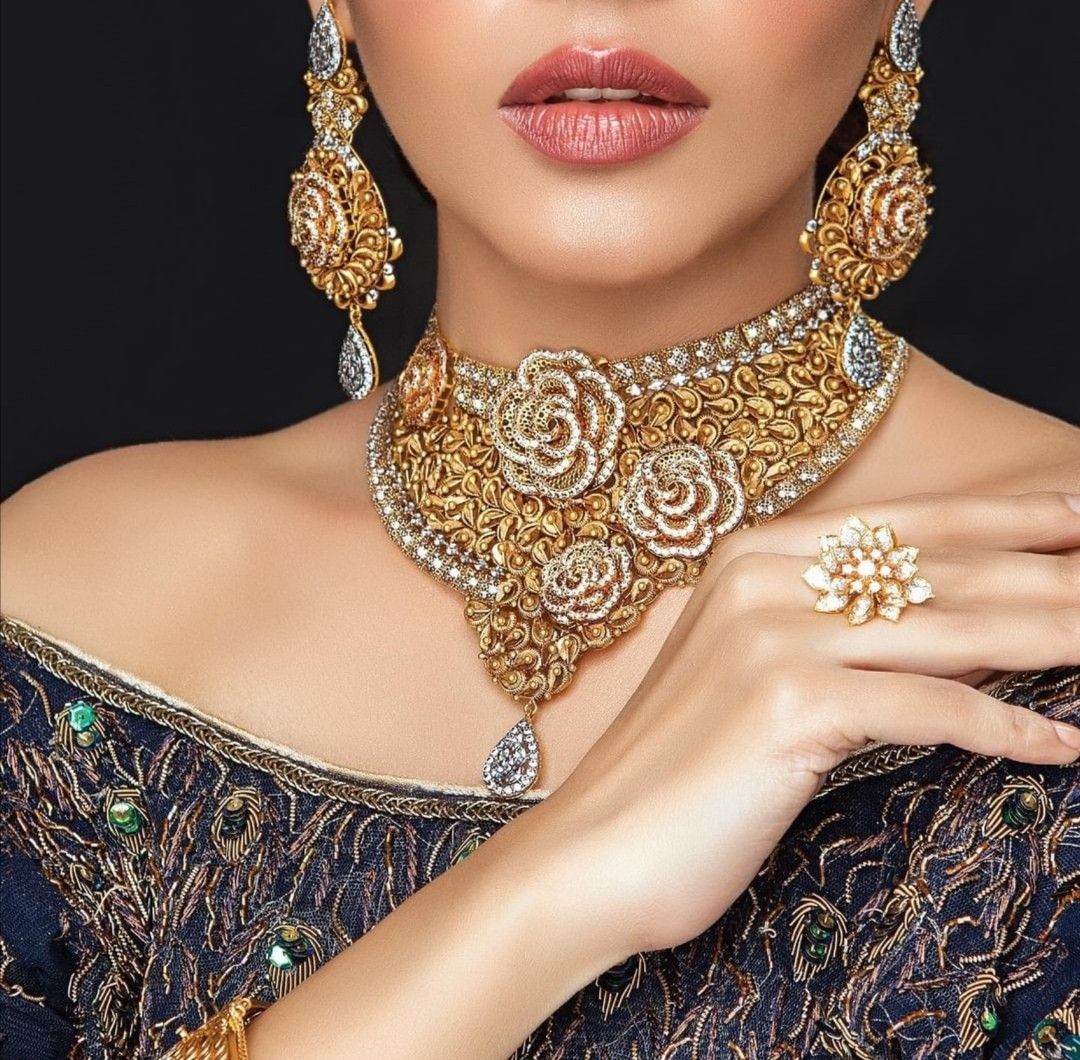 Beautiful latest 2025 bridal Gold choker necklace designs