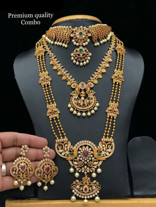 Jelset Necklace Metal Gold-plated Gold Jewel Set