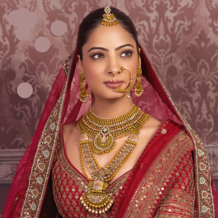 BRIDAL WOMEN JEWELLERY SET WITH RING EARRINGS AND BRACELET