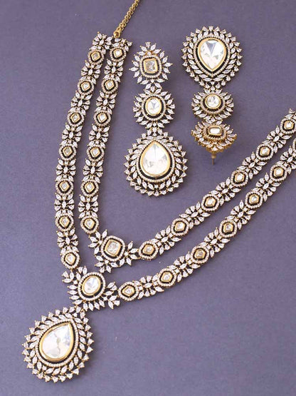 Golden Kennedy Zirconia Jewellery Set
