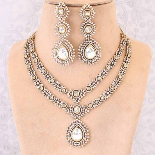 Golden Kennedy Zirconia Jewellery Set
