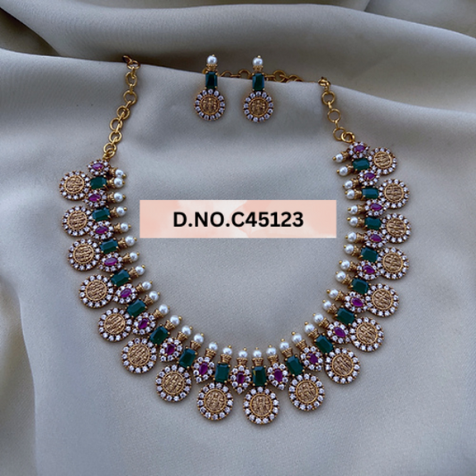 Jelset Antique Short Necklace - Ramparivaar