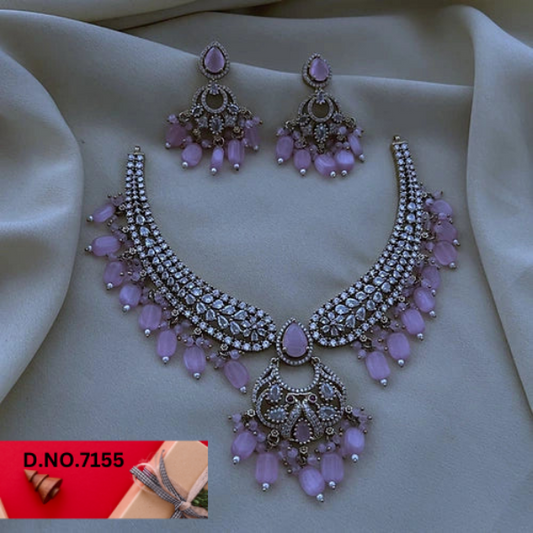 Jelset Antique Short Necklace - Pastel Pink