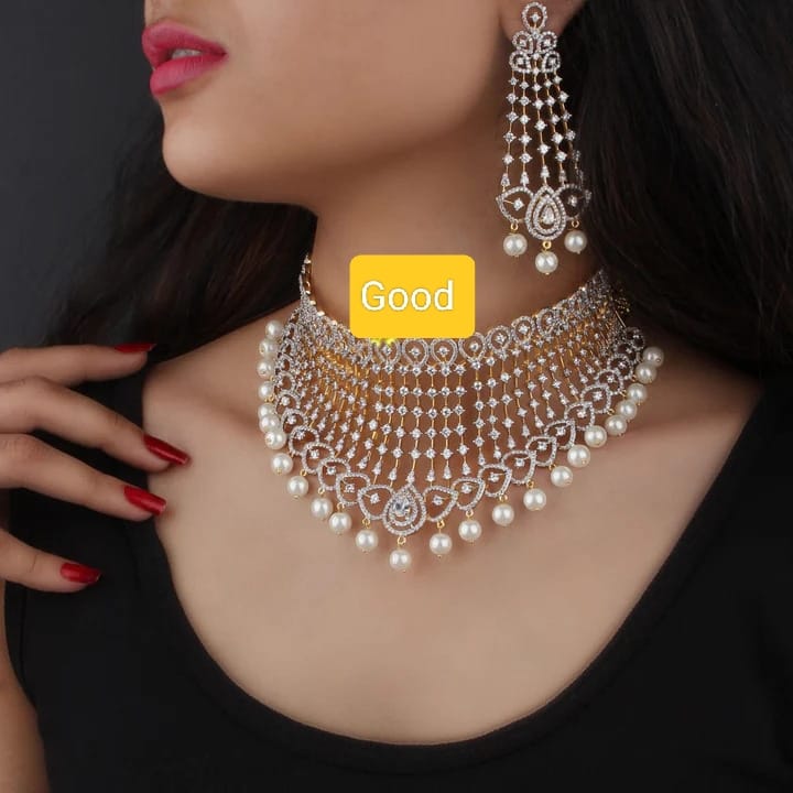 New V Shape Luxury Designer Choker Set