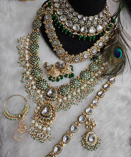 Green Kundan Bridal Set: Timeless