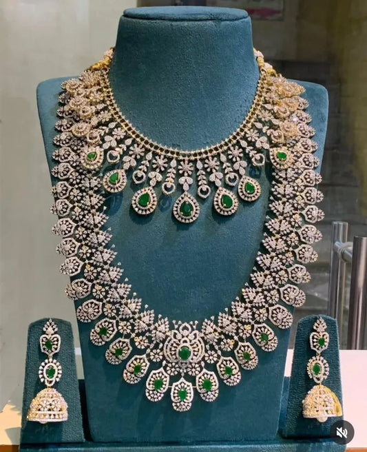 Indian Jewelry Necklace Set, American diamond