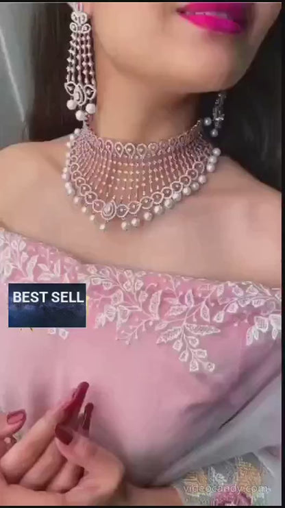 New V Shape Luxury Designer Choker Set